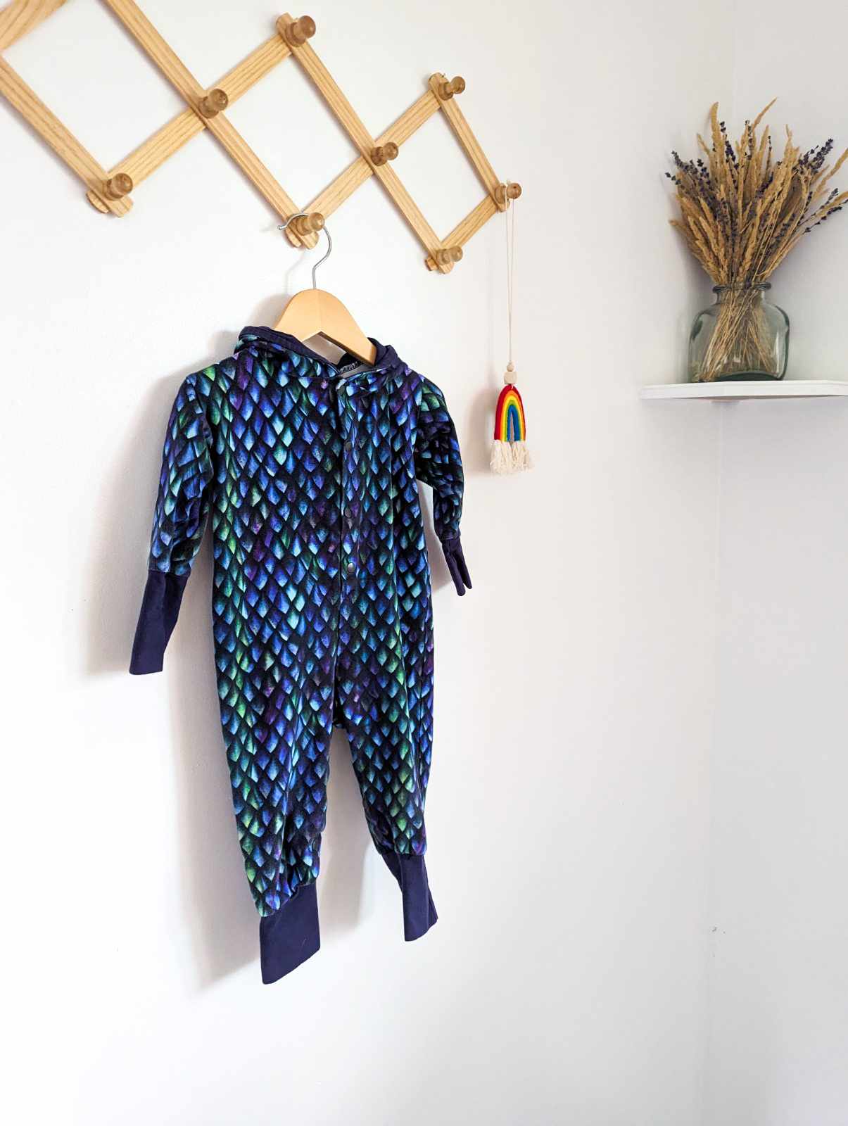Eko With Love Hooded Dragon Romper with Bib (6-18)