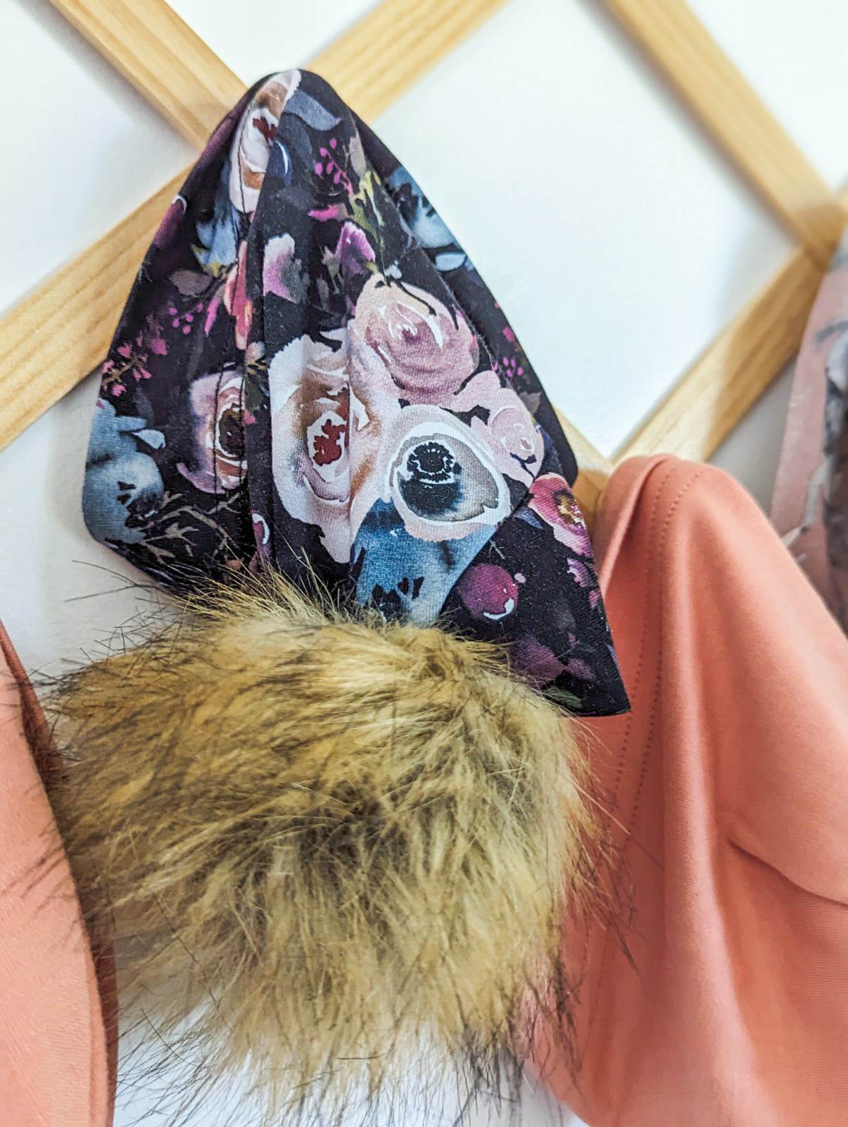 Little & Lively Pom Pom Beanie in Watercolour Floral (0-6)