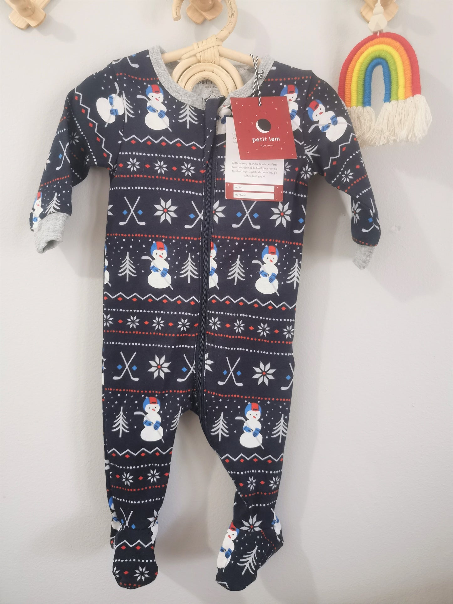 Petit Lem Organic Cotton Footie Sleeper (3m)
