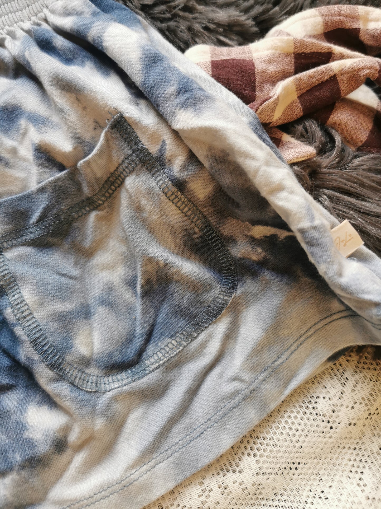 Jax & Lennon Pocket Skirt in Blue Tie Dye (2-3T)