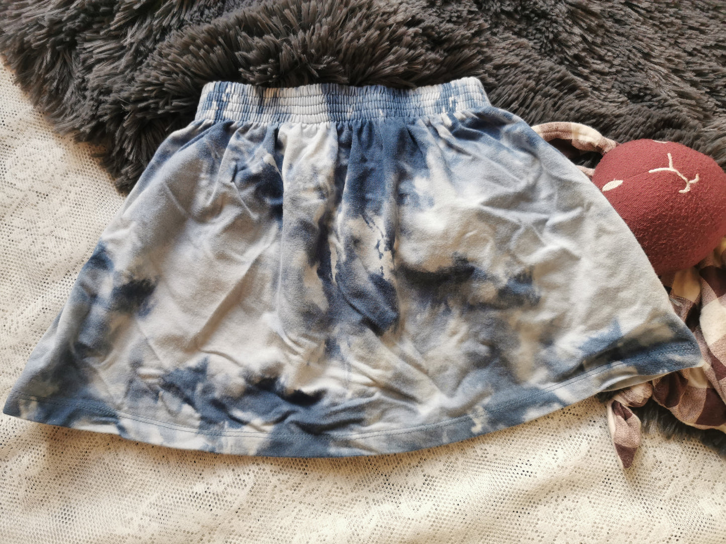 Jax & Lennon Pocket Skirt in Blue Tie Dye (2-3T)