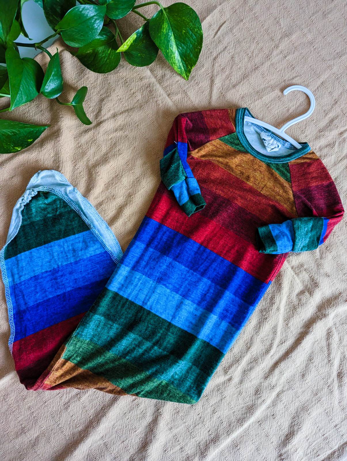 Bear & Roo Tie Bottom Sleep Gown (0-3m)