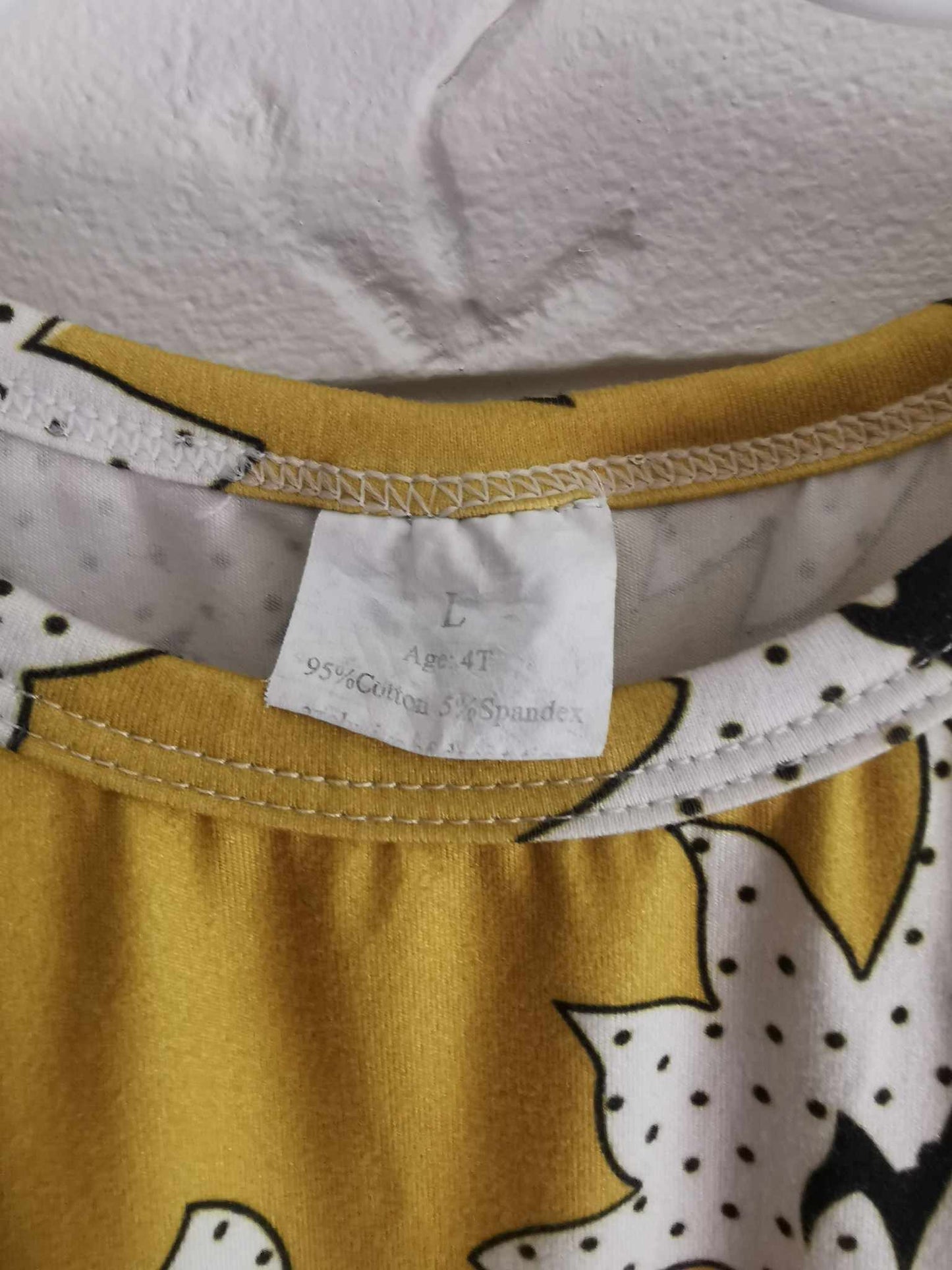 Yellow Flutter Sleeve Dress (4T)