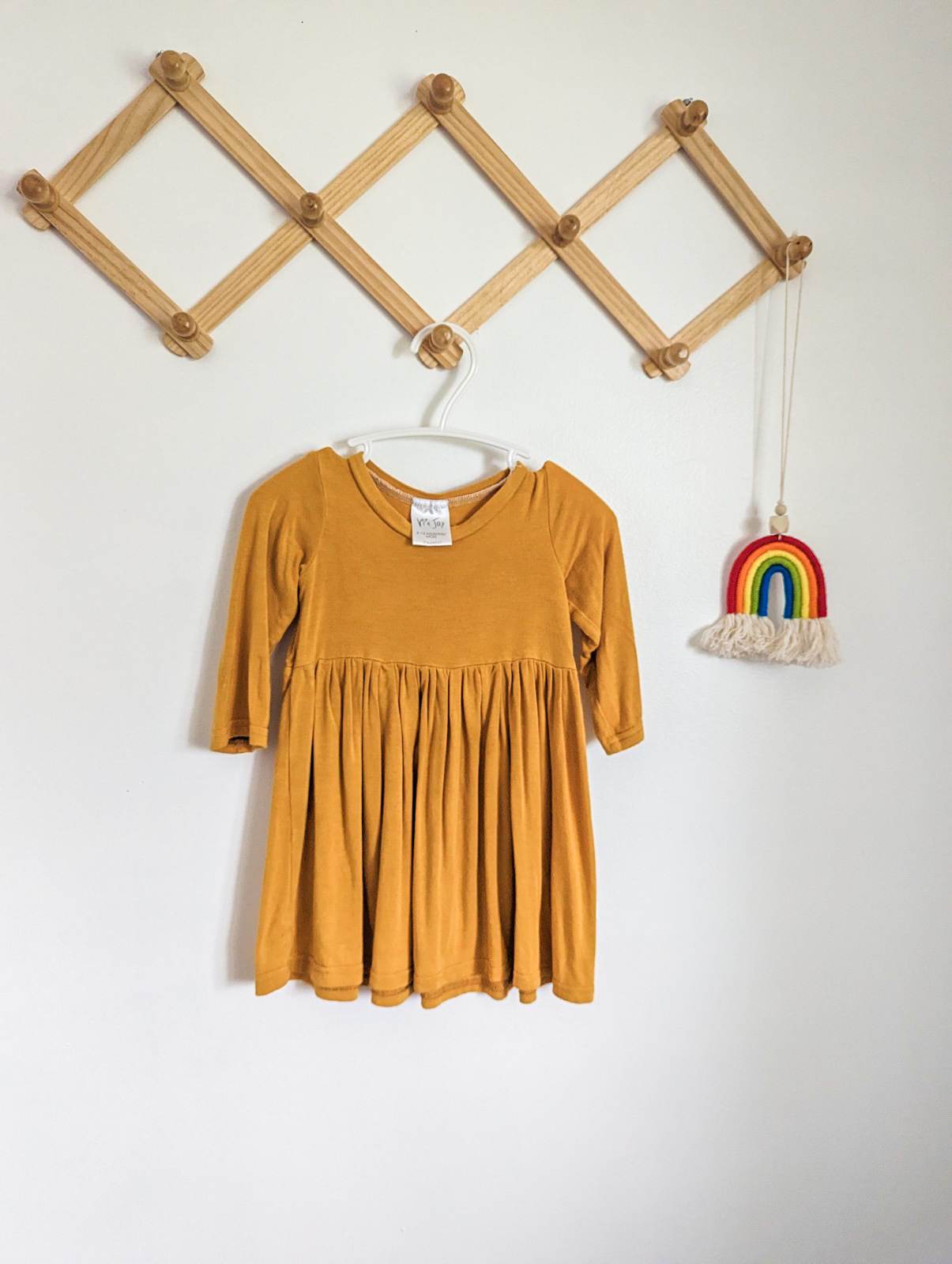 Vi & Jax Long Sleeve Swing Dress in Mustard (6-12)