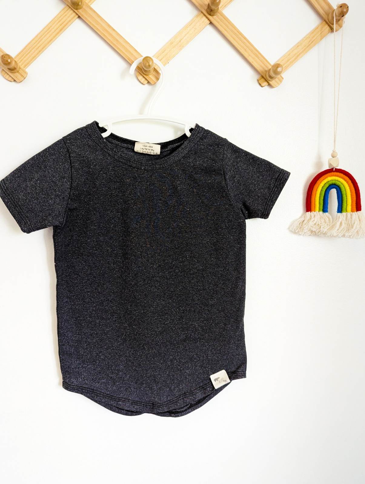 Bear & Roo Handmade Dark Grey Tee (2T)