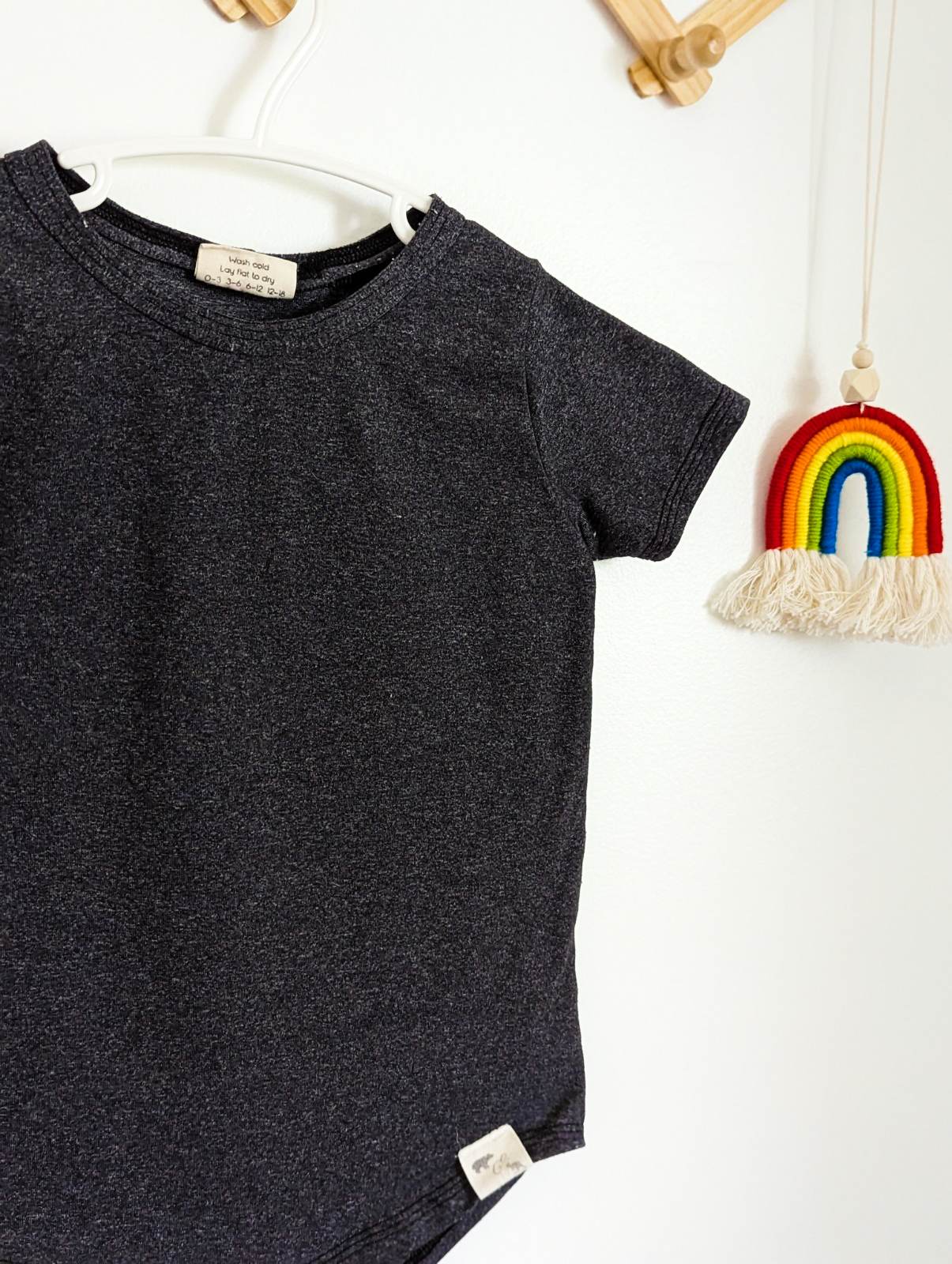 Bear & Roo Handmade Dark Grey Tee (2T)