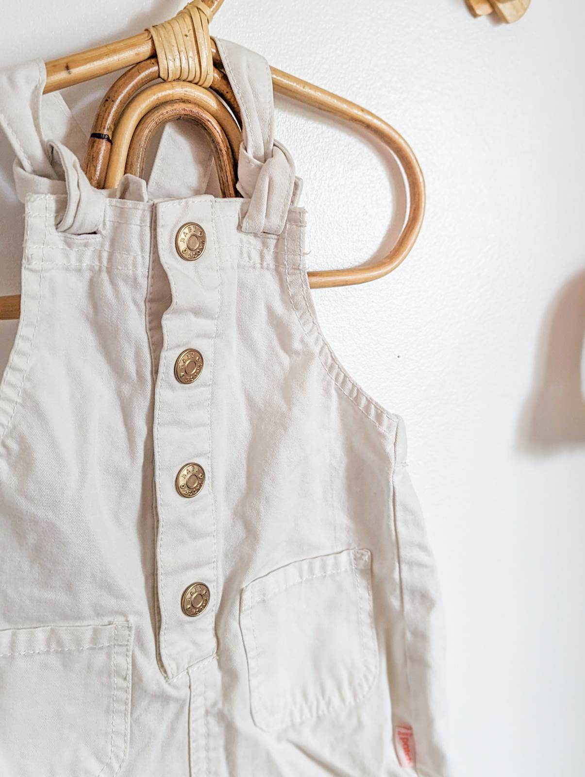 Pumpkin Patch White Shortalls (3-6)