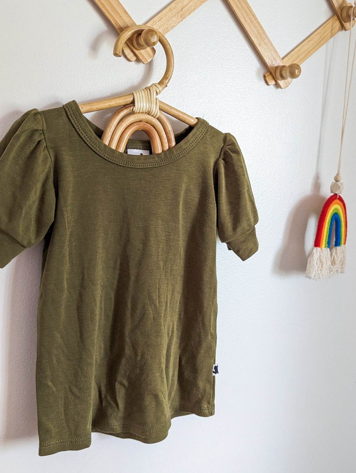 Little & Lively Alice Top in Olive (6-12)