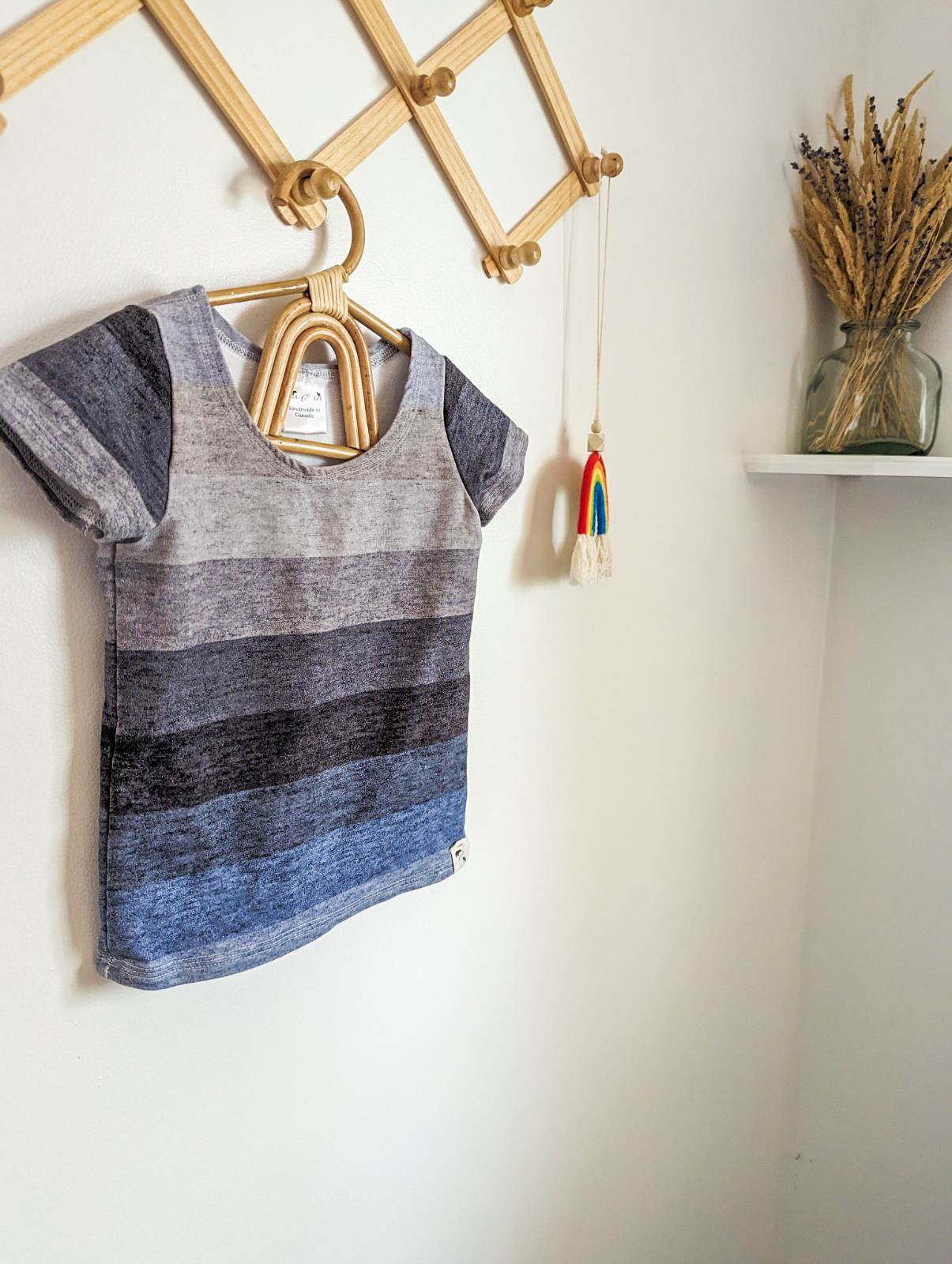 Bear & Roo Tee in Blues & Greys (5t)