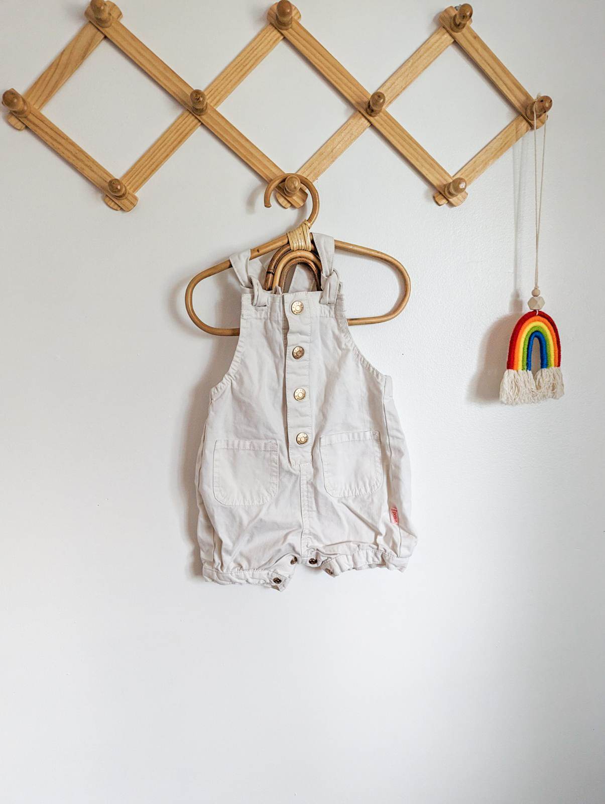 Pumpkin Patch White Shortalls (3-6)