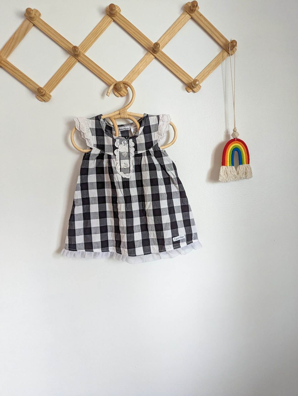 Calvin Klein Cotton Gingham Dress (12m)