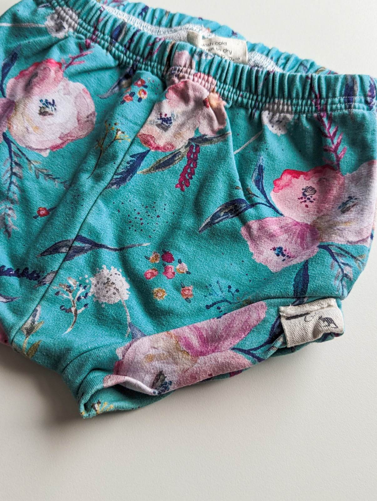 Bear & Roo Blue Floral Shorties (2T)