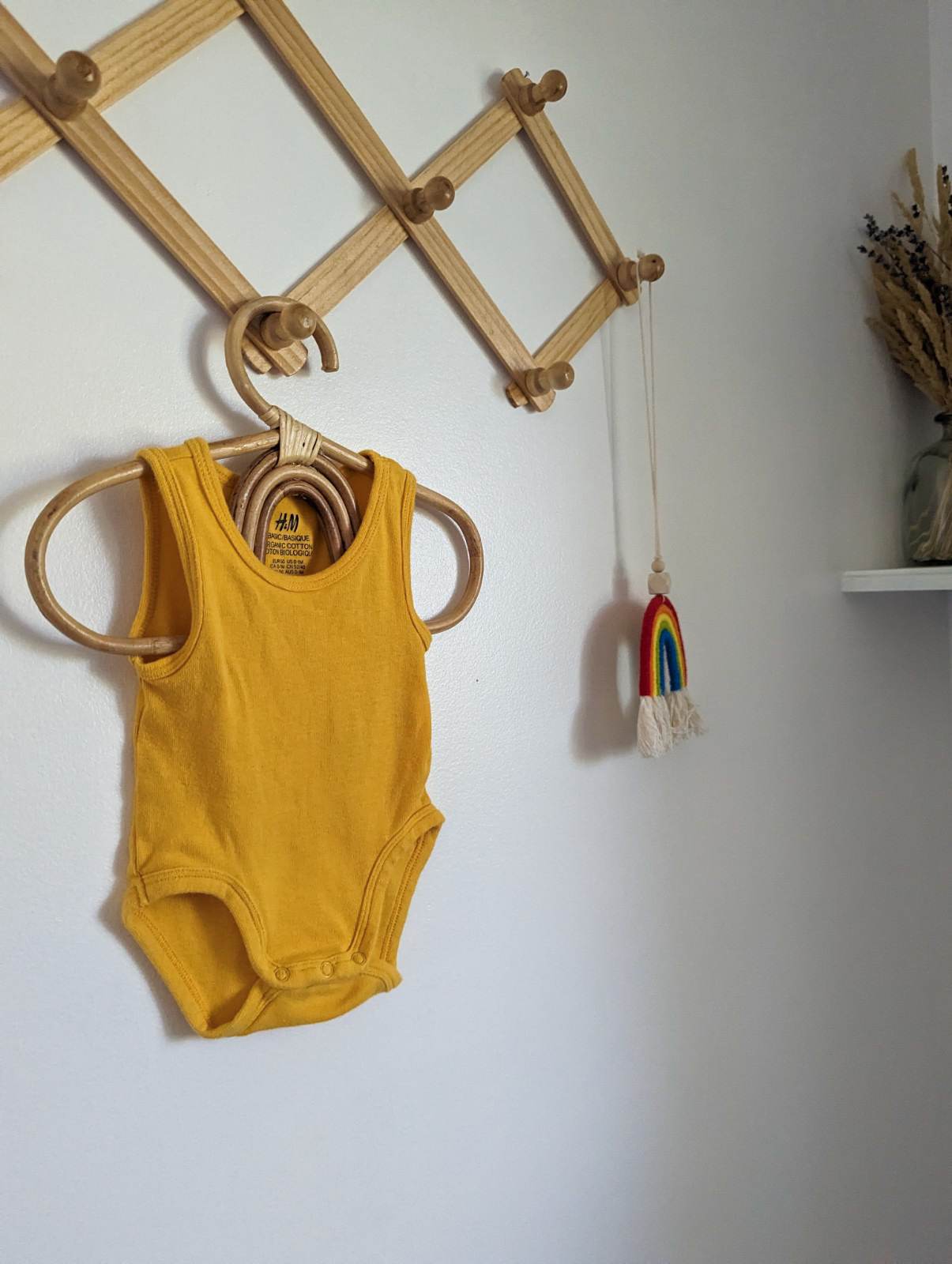 H&M Organic Cotton Yellow Tank Bodysuit (NB)