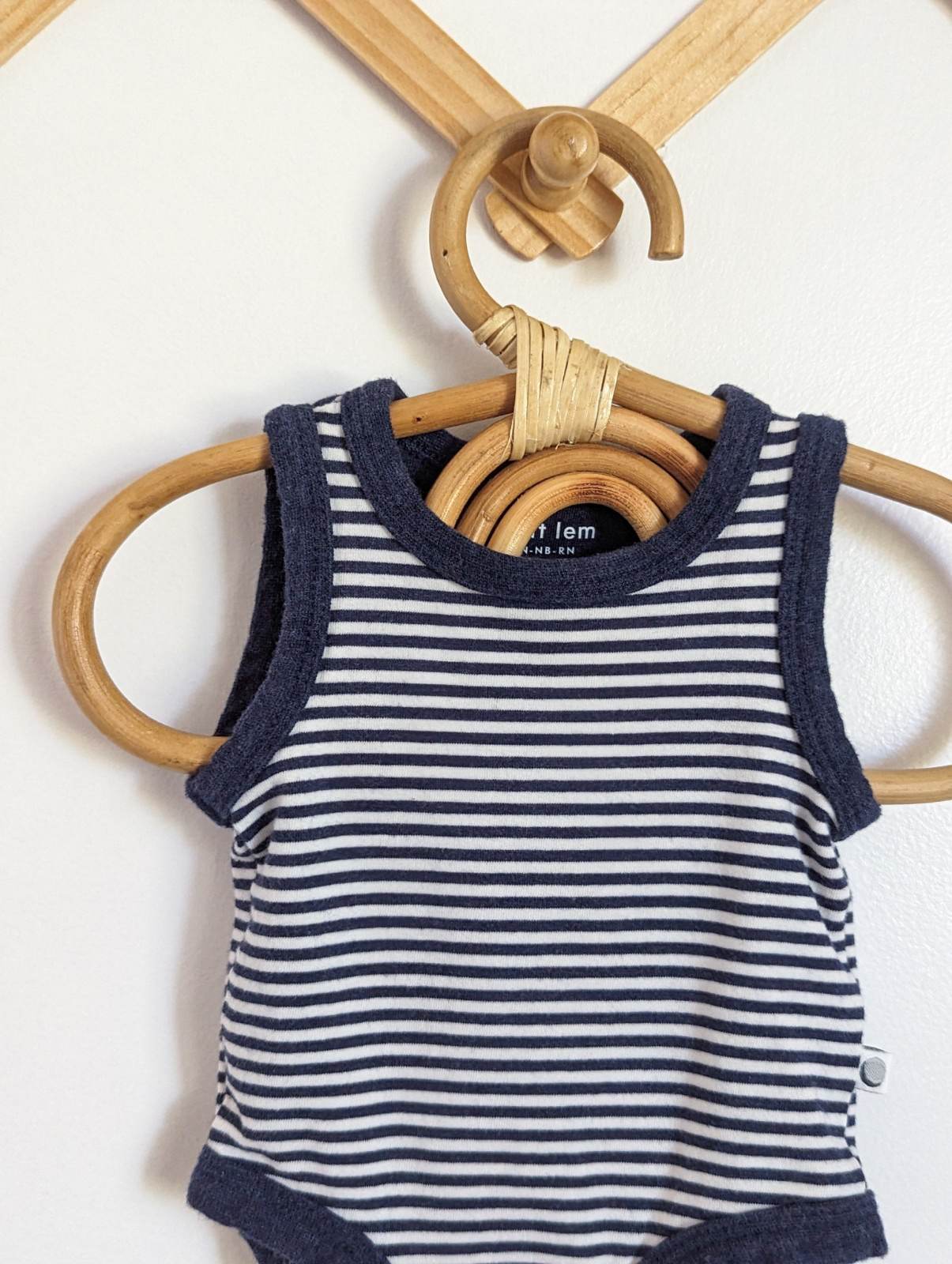 Petit Lem Cotton Striped Tank Bodysuit (NB)