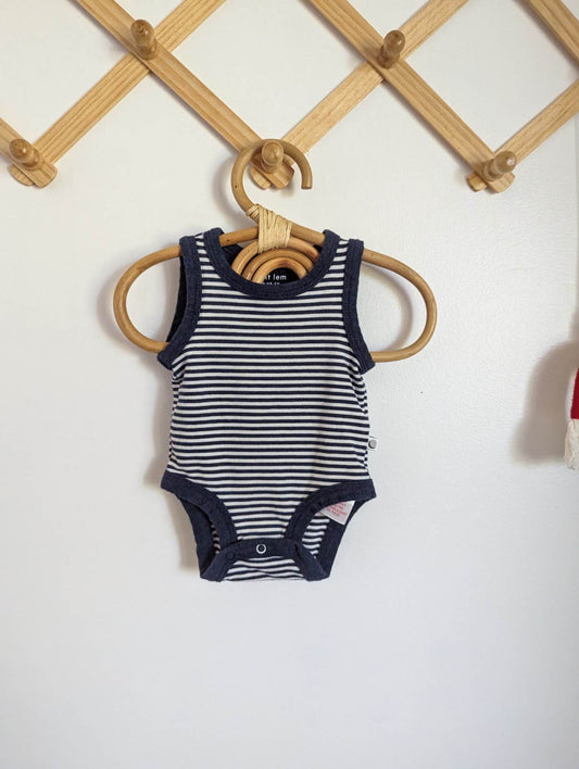 Petit Lem Cotton Striped Tank Bodysuit (NB)