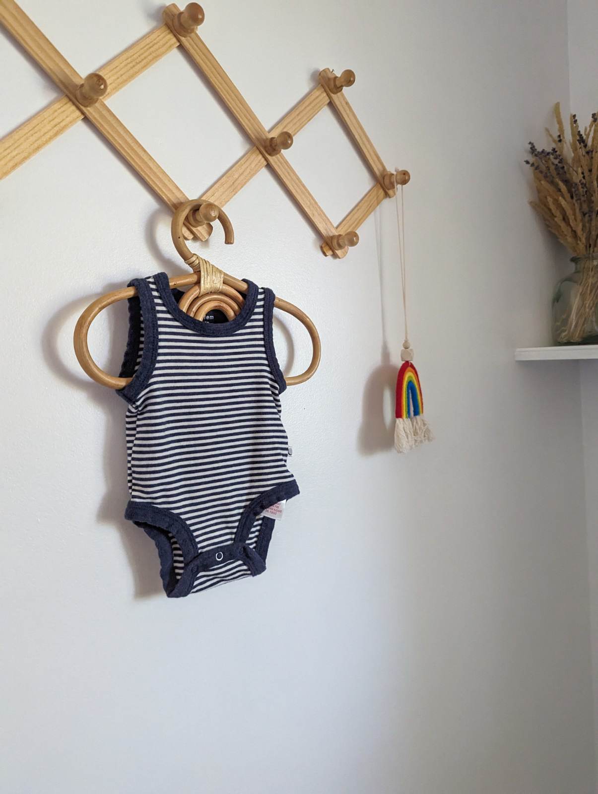 Petit Lem Cotton Striped Tank Bodysuit (NB)