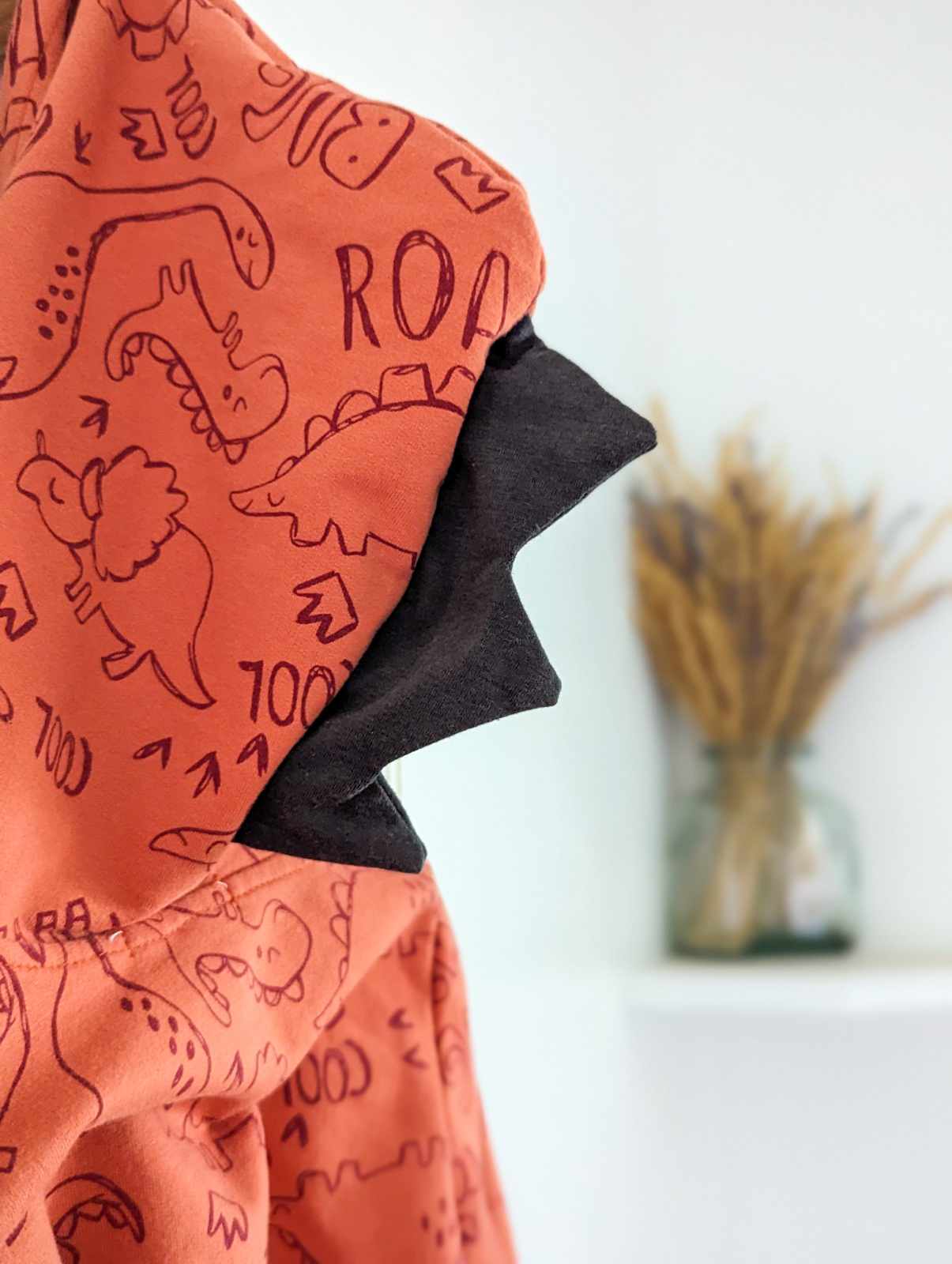 Brandless Hooded Dinosaur Romper (12-18)