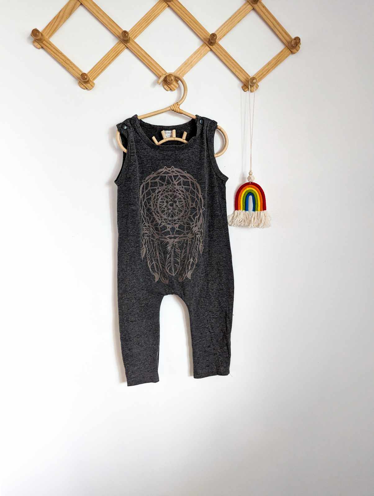 MINIOWL Sleeveless Dreamcatcher Romper (3-4T)