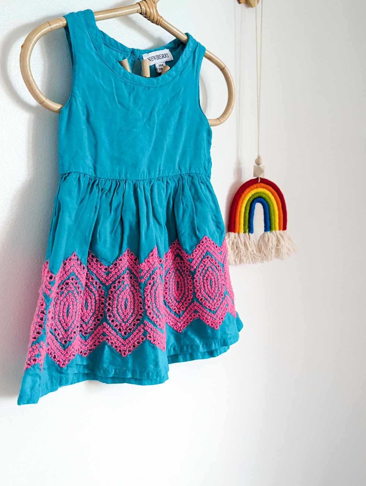 Newberry Sleeveless Dress in Teal (3m)