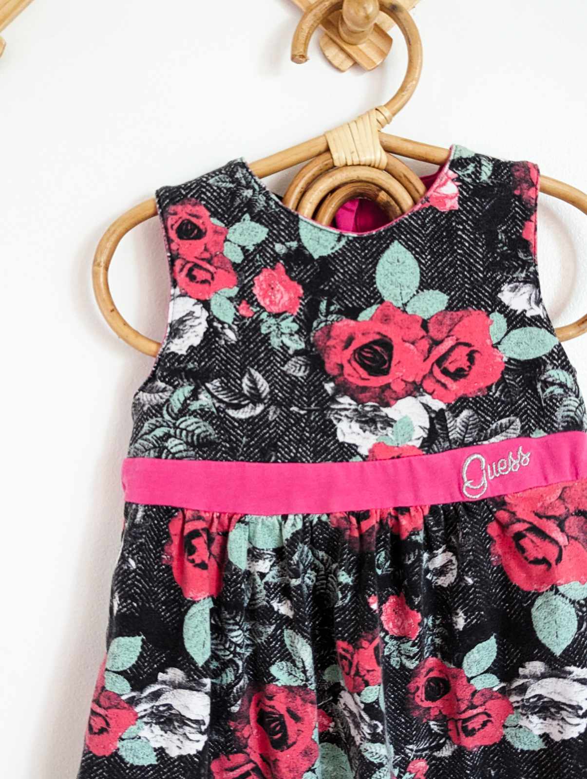 Guess Jeans Bubble Dress in Rose Pattern (18m)