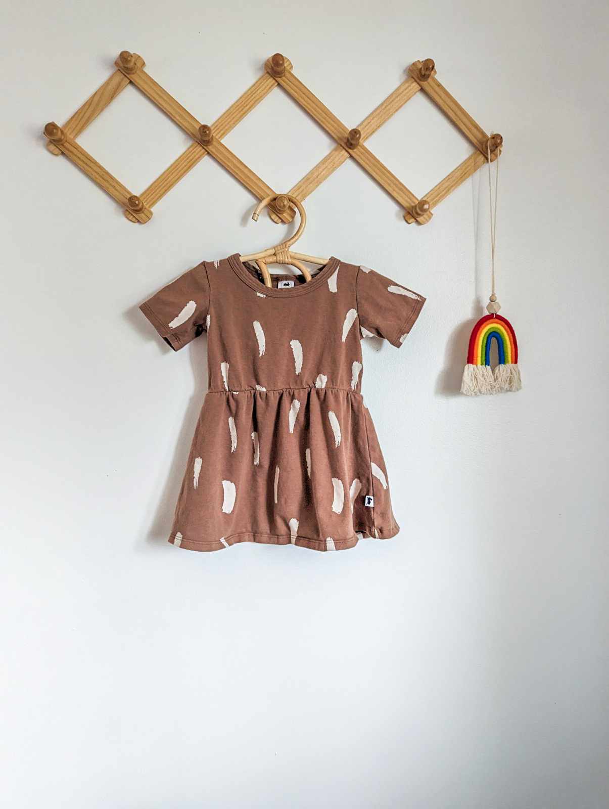 Little & Lively Daphne Dress in Tan (6-12)