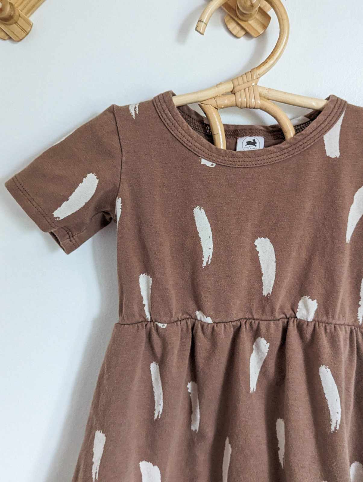 Little & Lively Daphne Dress in Tan (6-12)