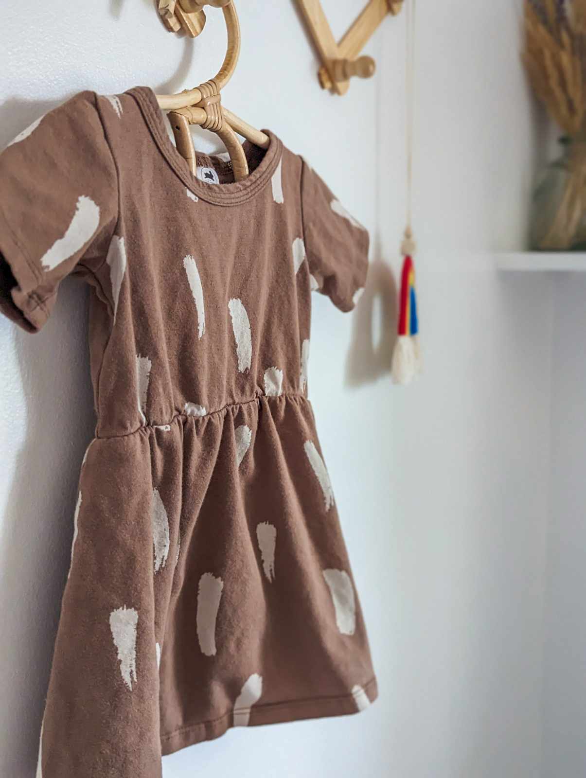 Little & Lively Daphne Dress in Tan (6-12)