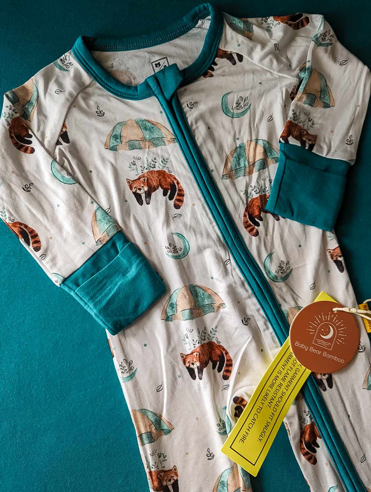 Baby Bear Bamboo Zippies in "Panda-Chute"