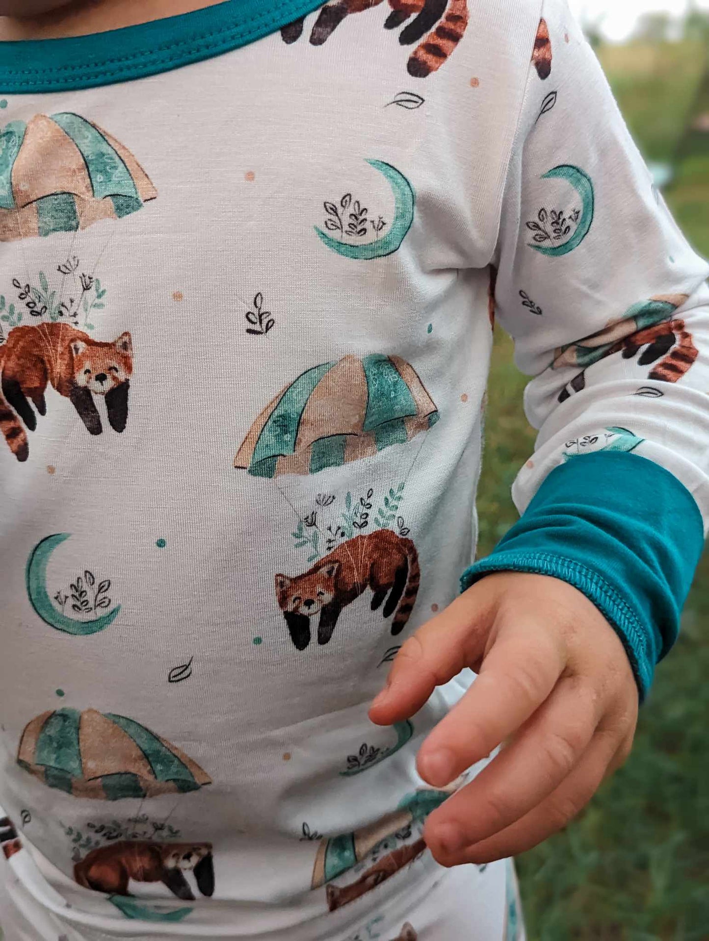 Baby Bear Bamboo 2-Piece Jammies in "Panda-Chute"