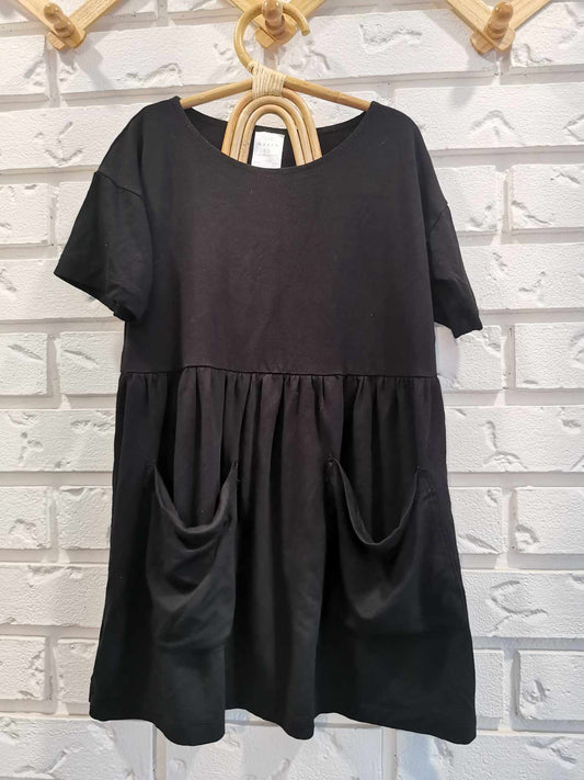 Lil Haven Co Bamboo T-Shirt Dress in Black (4T)