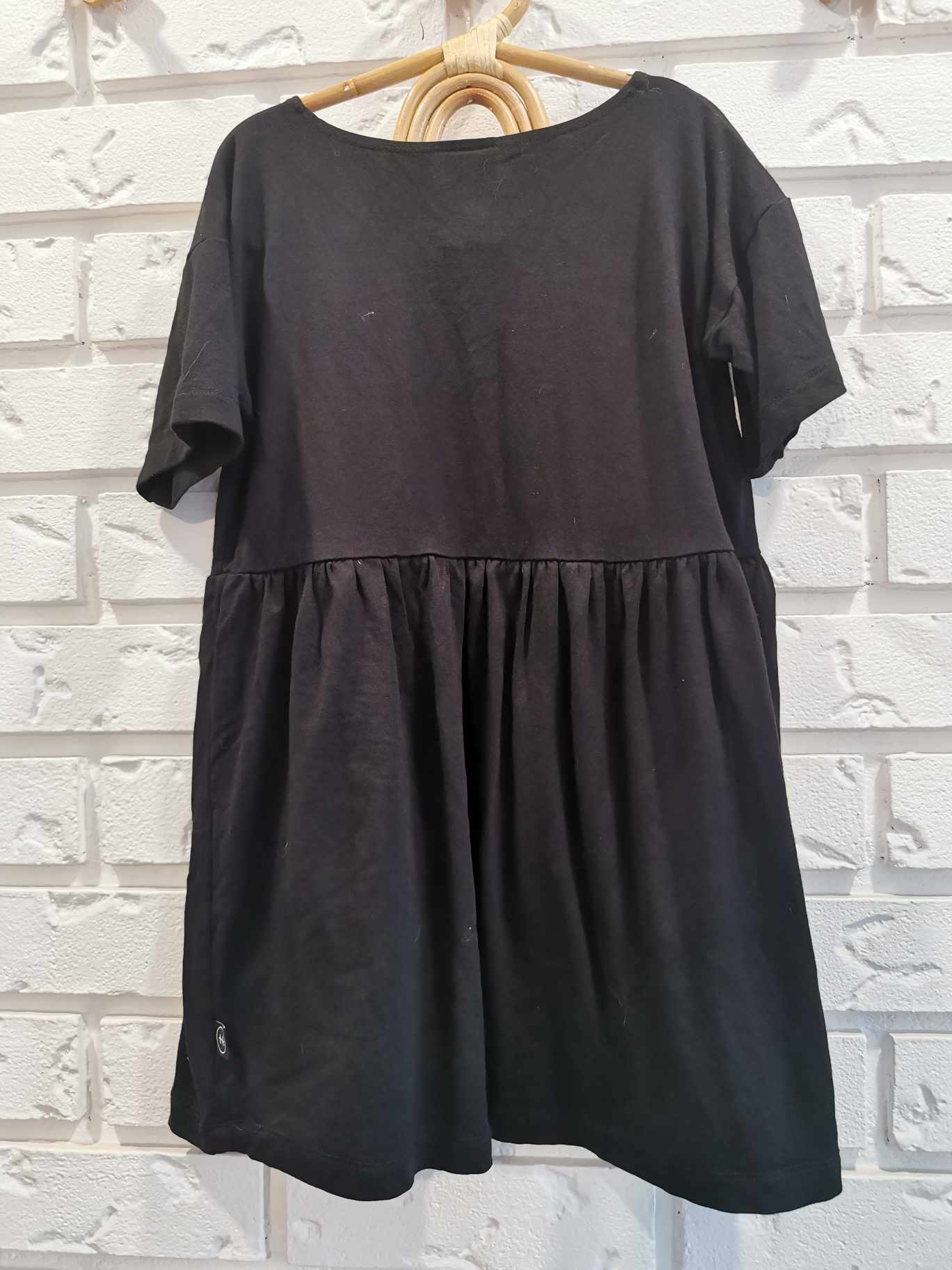 Lil Haven Co Bamboo T-Shirt Dress in Black (4T)