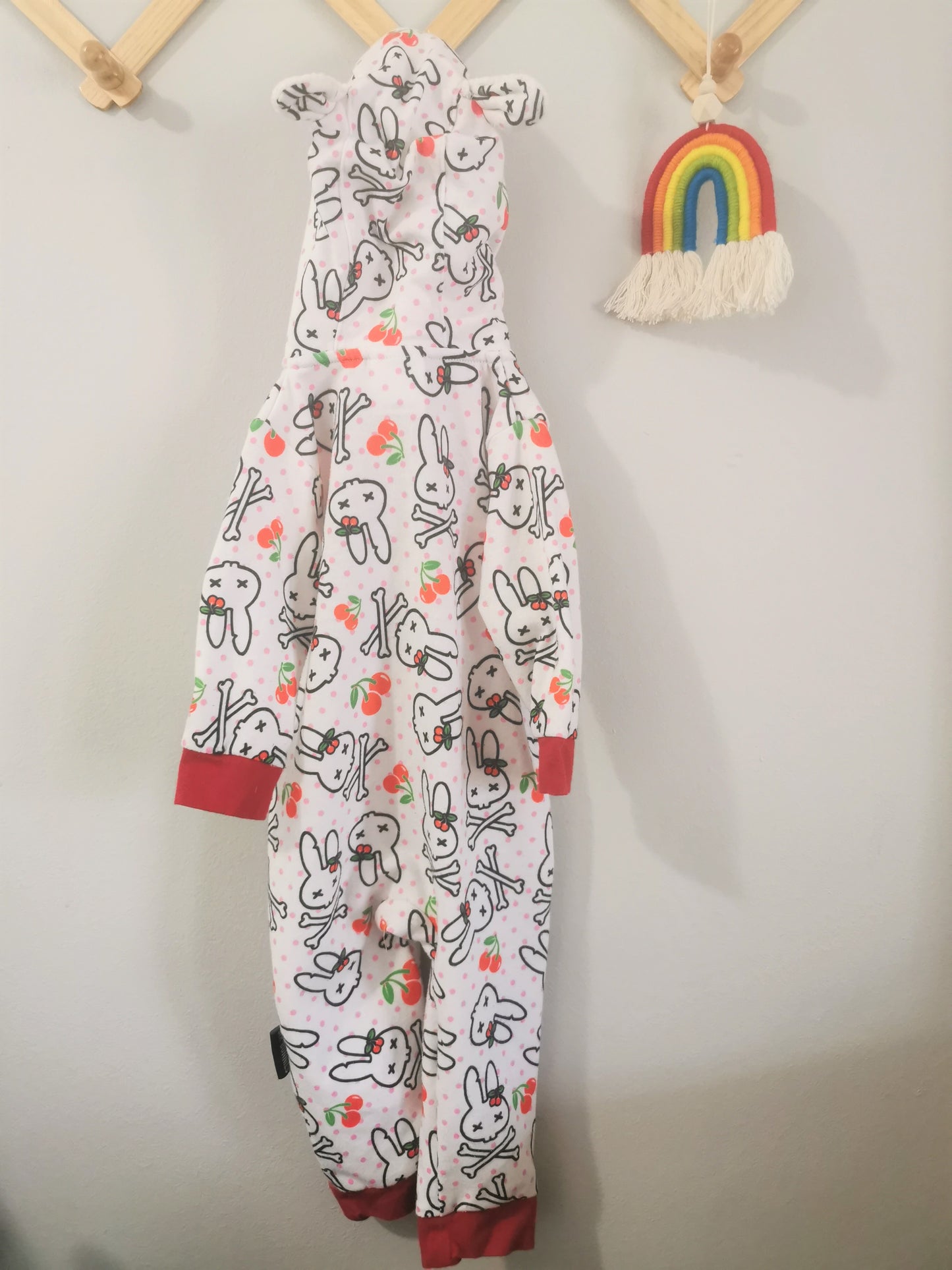 Six Bunnies Hooded Romper (3-6)