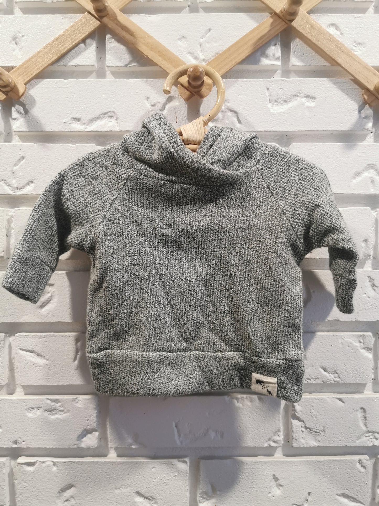 Bear & Roo Green/Grey Hoodie (0-3)