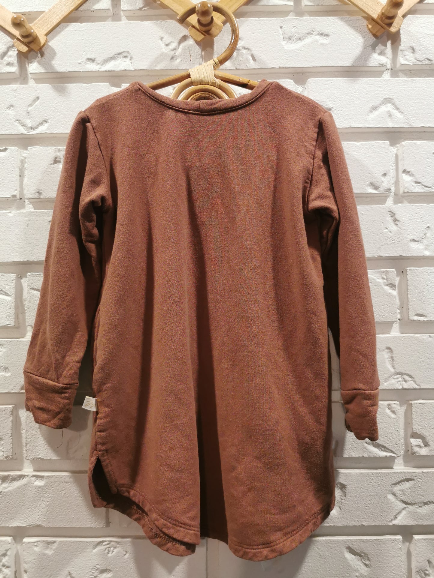 Jax & Lennon Bamboo Sweater Dress in Terracotta (12-18)