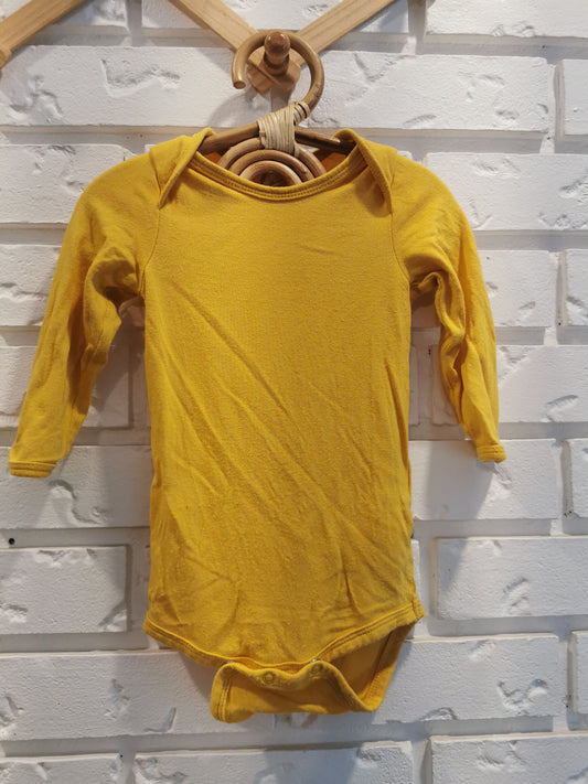 Kyte Baby Long Sleeve Bodysuit in Bright Yellow (3-6)