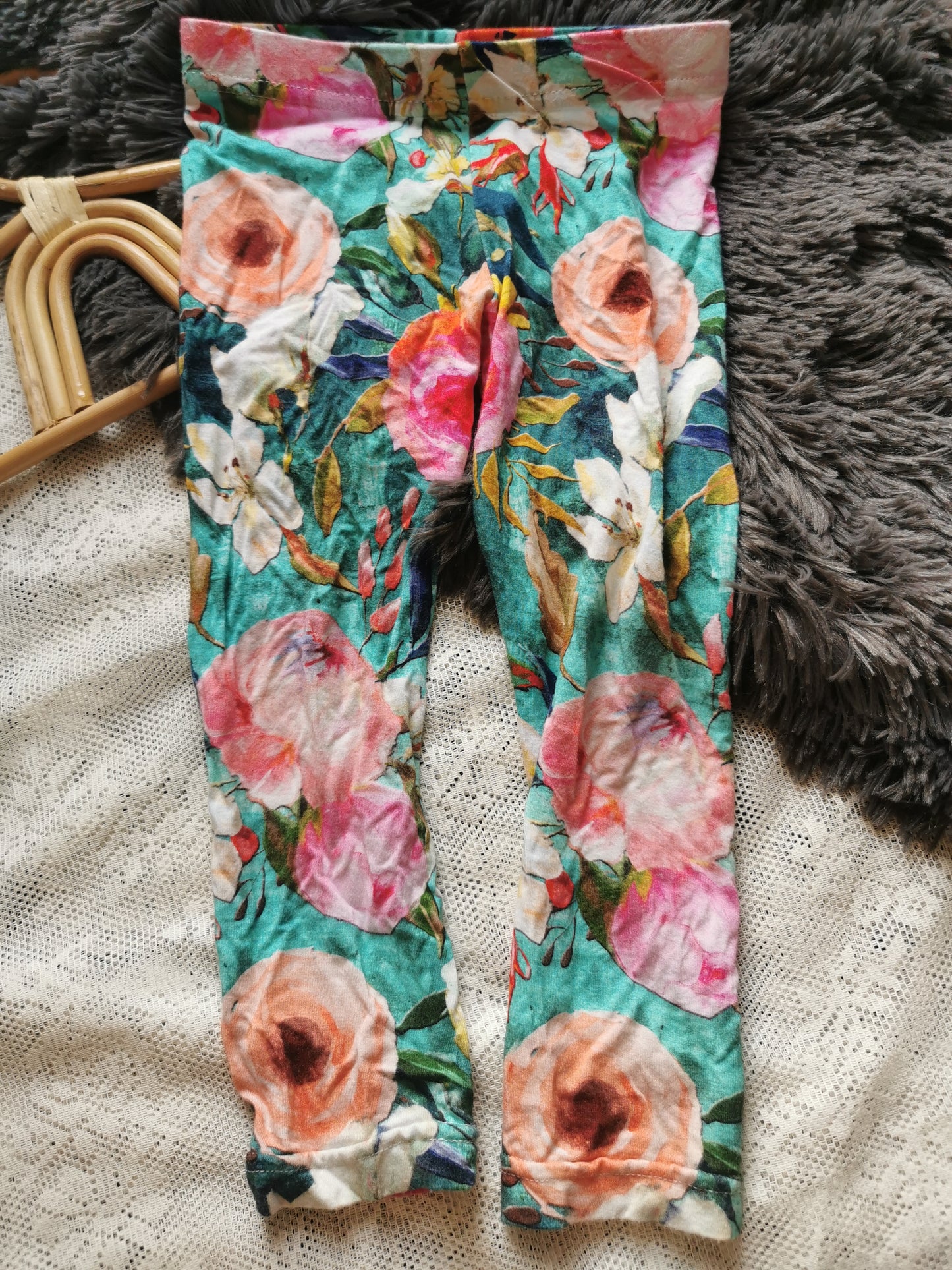 Handmade Floral Leggings (12-18)