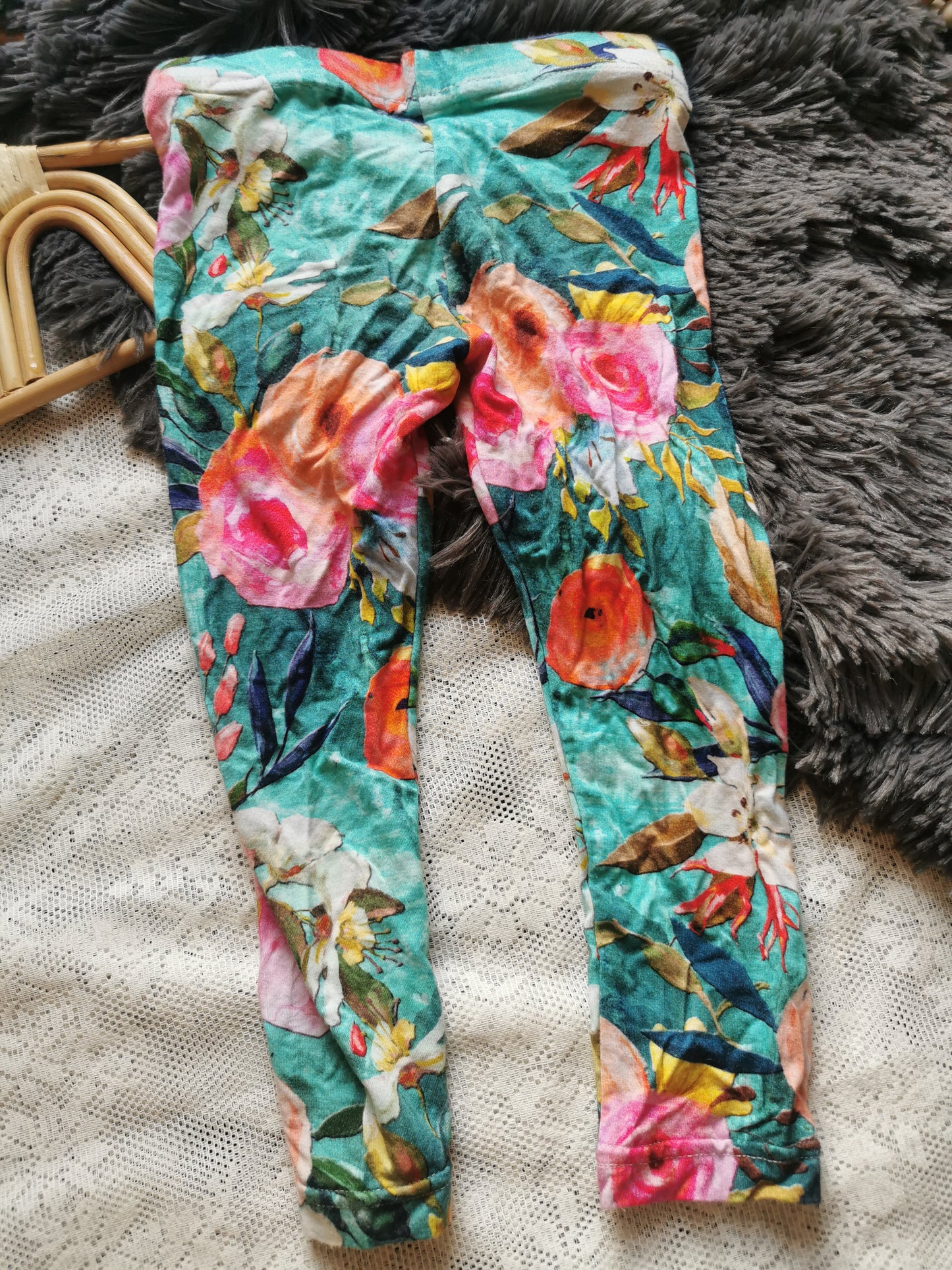 Handmade Floral Leggings (12-18)