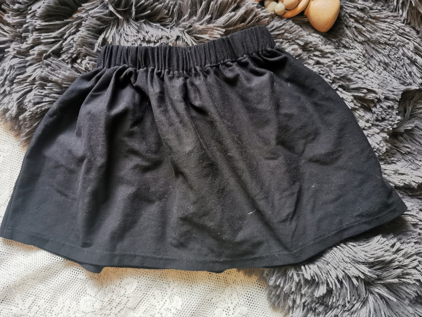 Finn & Grin Cotton Circle Skirt in Black (12-18)