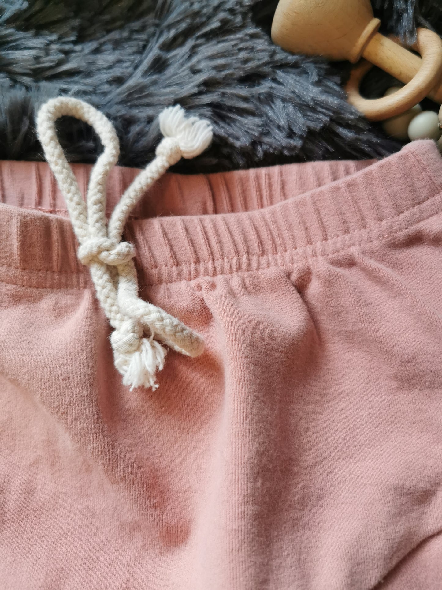 Mebie Baby Cotton Shorts in Dusty Rose (18)