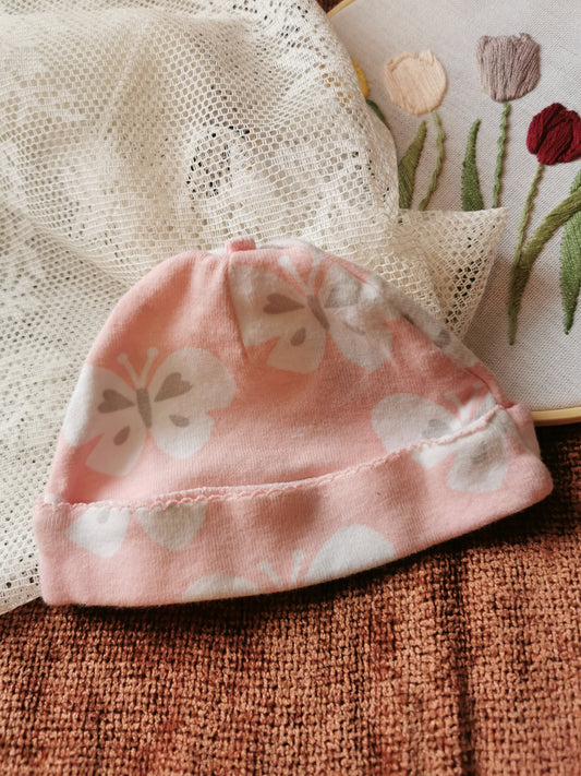 Carter's Pink Butterfly Cap (NB)