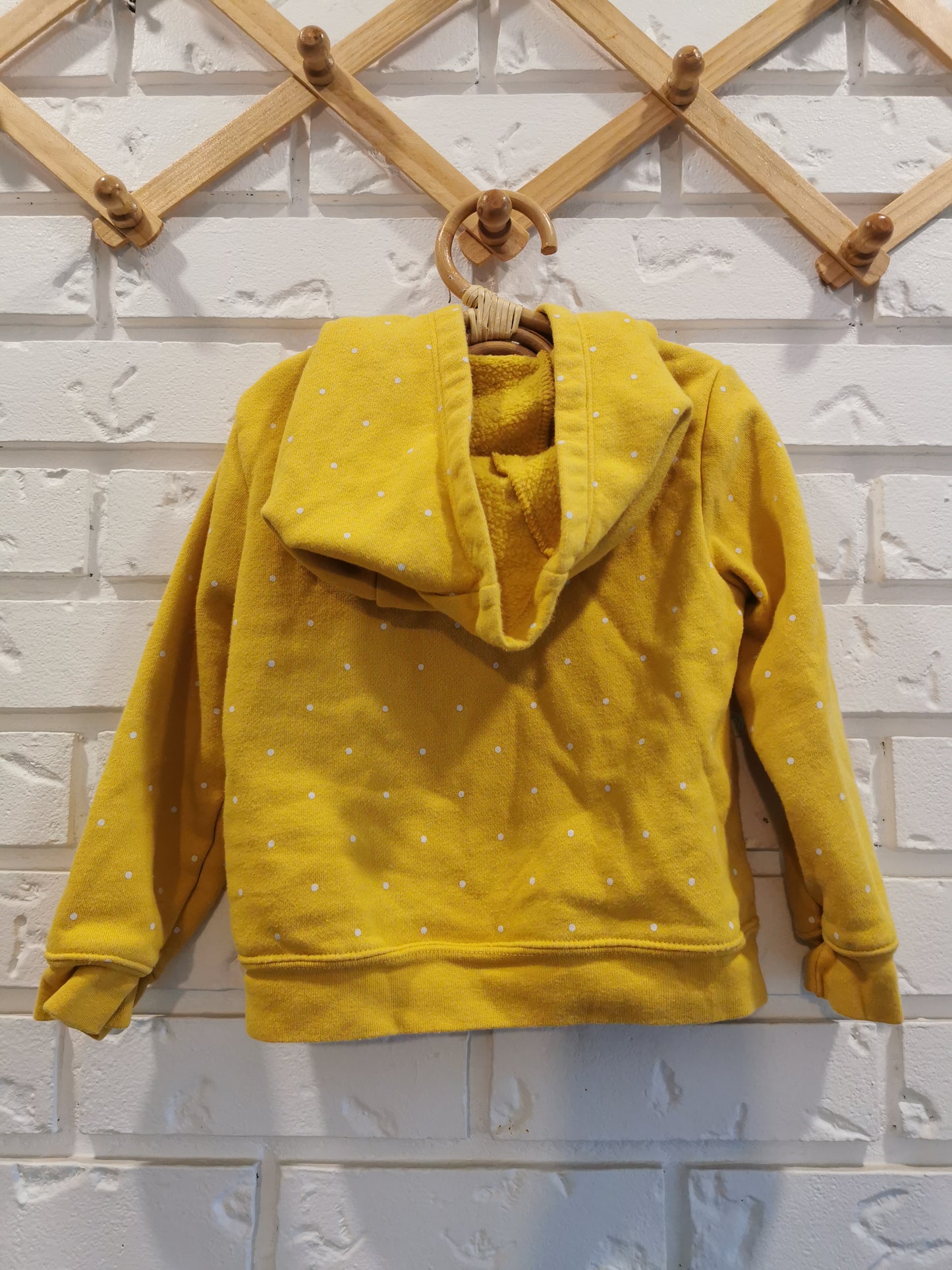 Carter's Zip Up Hoodie in Yellow & Polka Dots (24m)