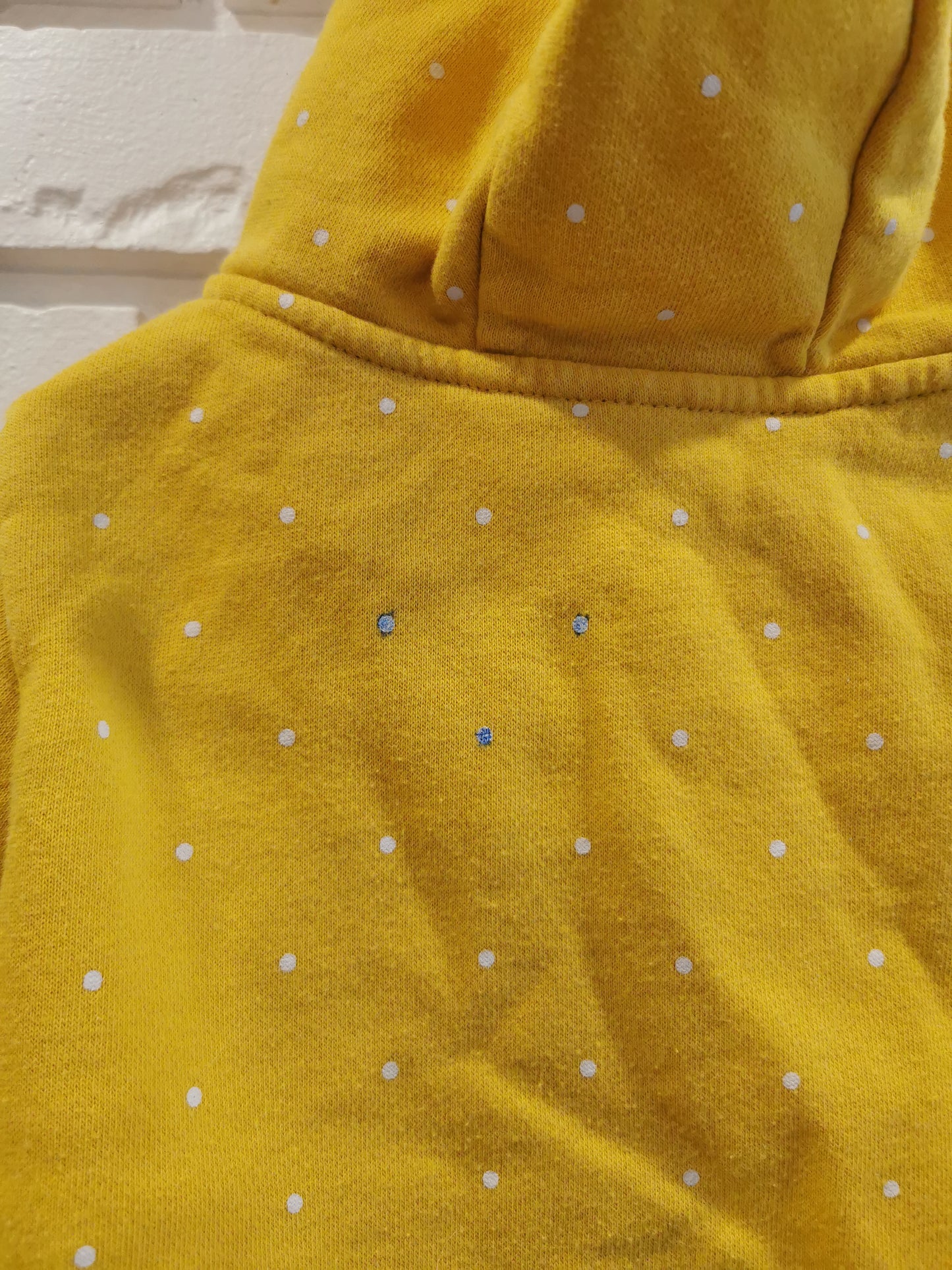 Carter's Zip Up Hoodie in Yellow & Polka Dots (24m)