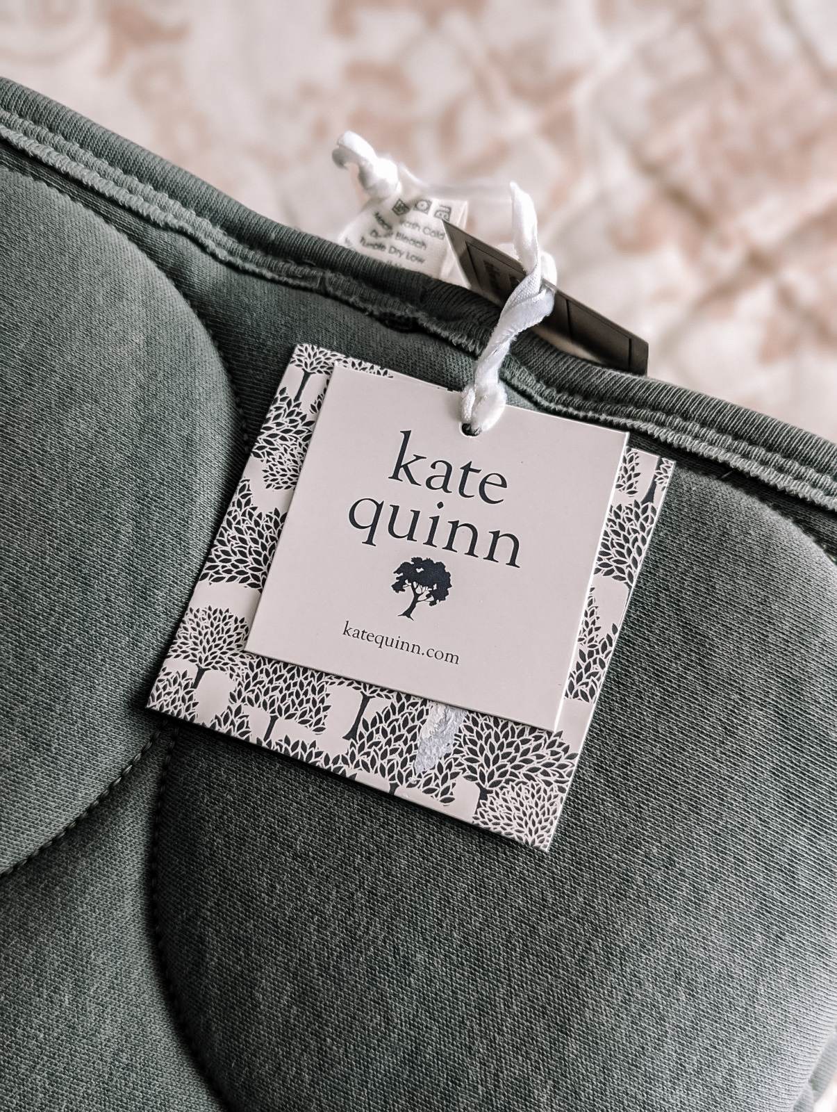 Kate Quinn Organic Cotton Classic Circle Quilt in Agave Green
