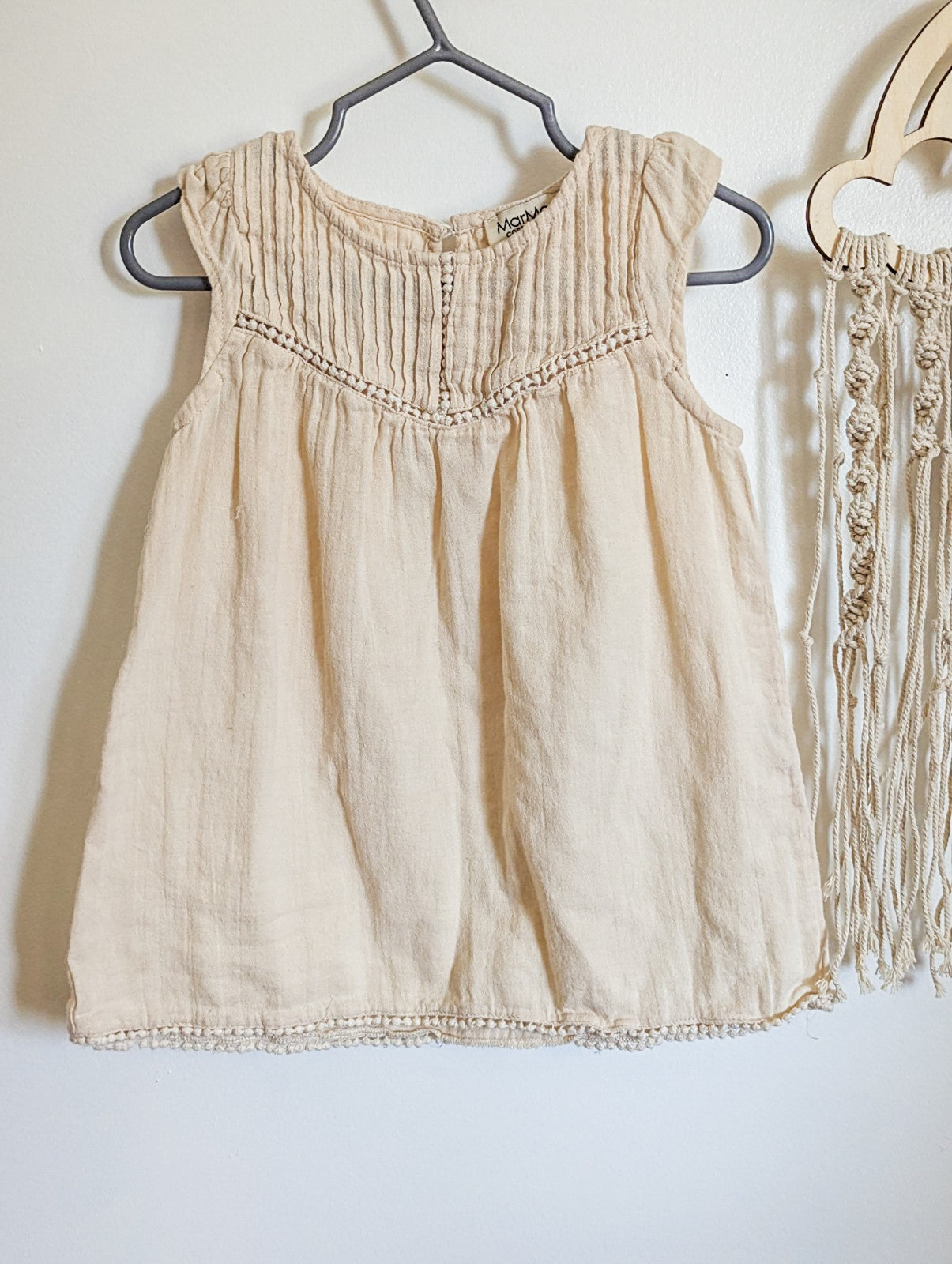 MarMar Copenhagen Sleeveless Cotton Gauze Dress (1y)