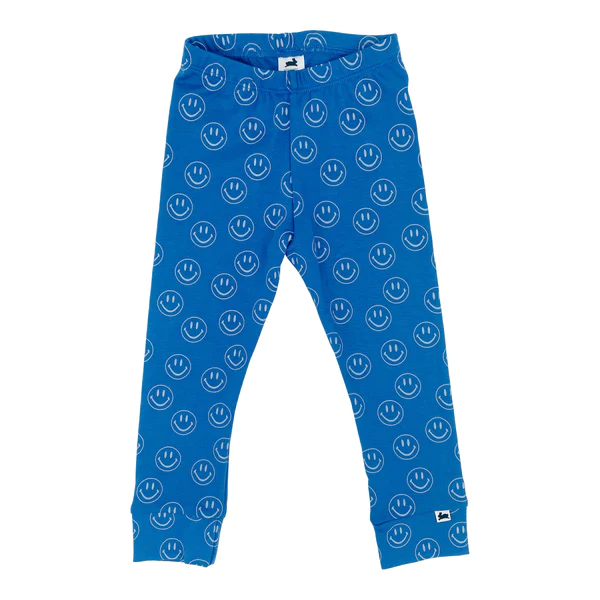 Little & Lively Blue Smilies Leggings (9-12, 12-18, 18-24, 2T)