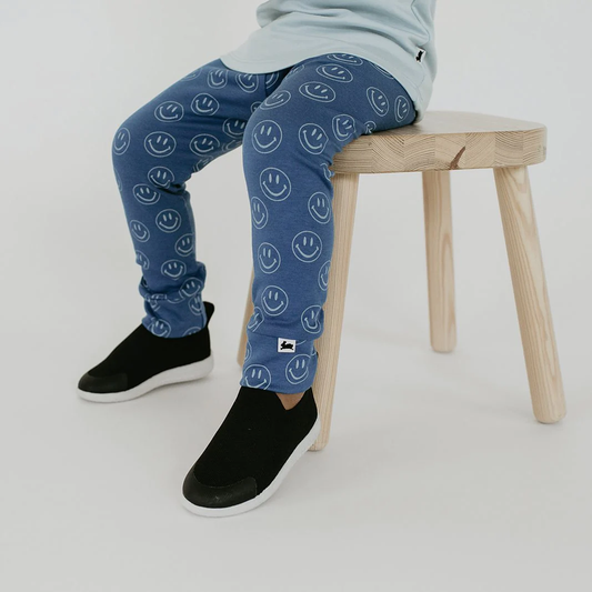 Little & Lively Blue Smilies Leggings (9-12, 12-18, 18-24, 2T)