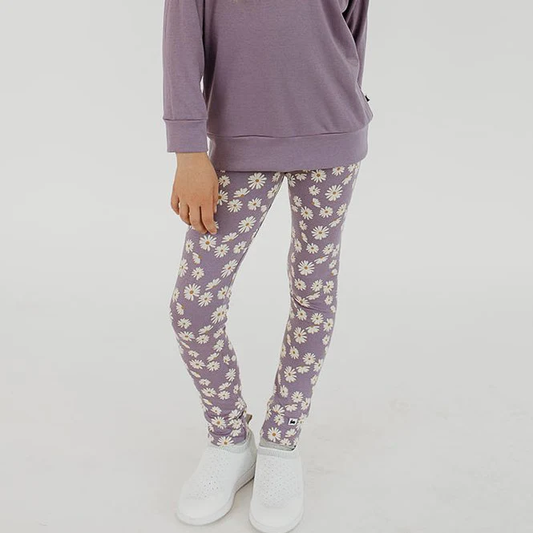 Little & Lively Purple Daisies Leggings (9-12, 12-18, 18-24)